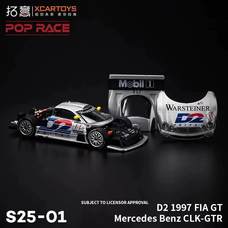 جديد في المخزون Xcartoys Poprace 1:64 مرسيدس بنز Amg 1997 Fia-Gt Clk-Gtr سيارة سبيكة مصغرة دييكاست مرسيدس حلية مخصصة #6