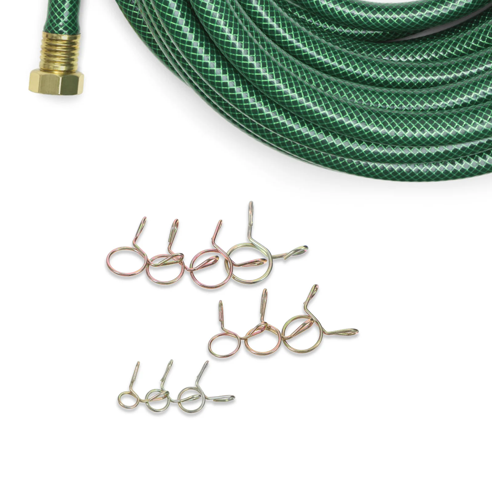 

120Pcs Durable Fuel Line Spring Clamps Hose Clips Strong Hold Tubing Clips Water Hose Clamp Set Fuel Line Clamp