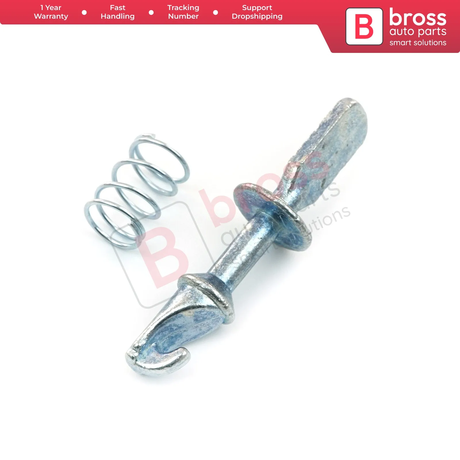 Bross V1BDP48 Door Lock Barrel Cylinder 56.5 mm Eccentric Orbital Torsion Spring Repair Kit Front 1H0837223B for VW Vento 1H2