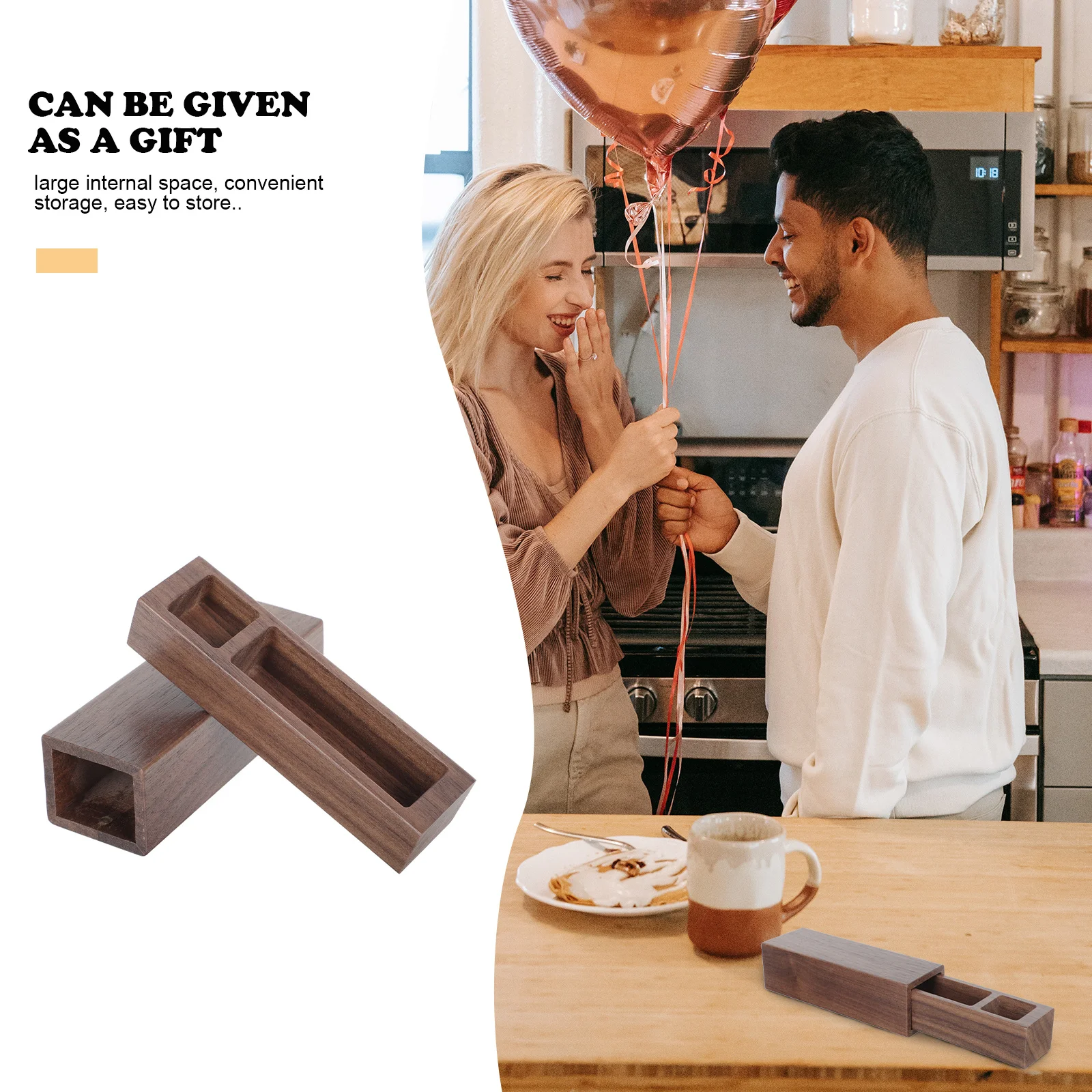 

1Pcs Natural Wood Jewelry Box Elegant Necklace Storage Organizer Retro Seal Case Gift for Loved Necklace Box