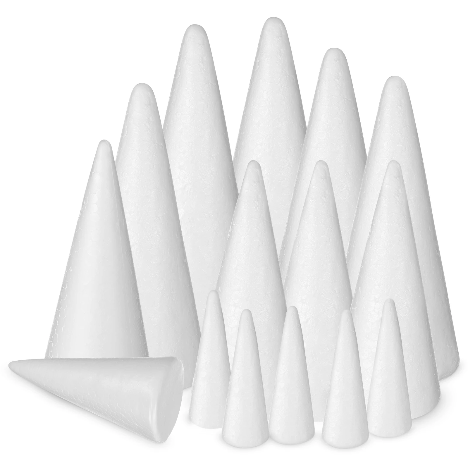 

15Pcs White Craft Cones for DIY Accessories Holiday Decorations Children Art Craft Supplies Cone Ornament DIY Cone