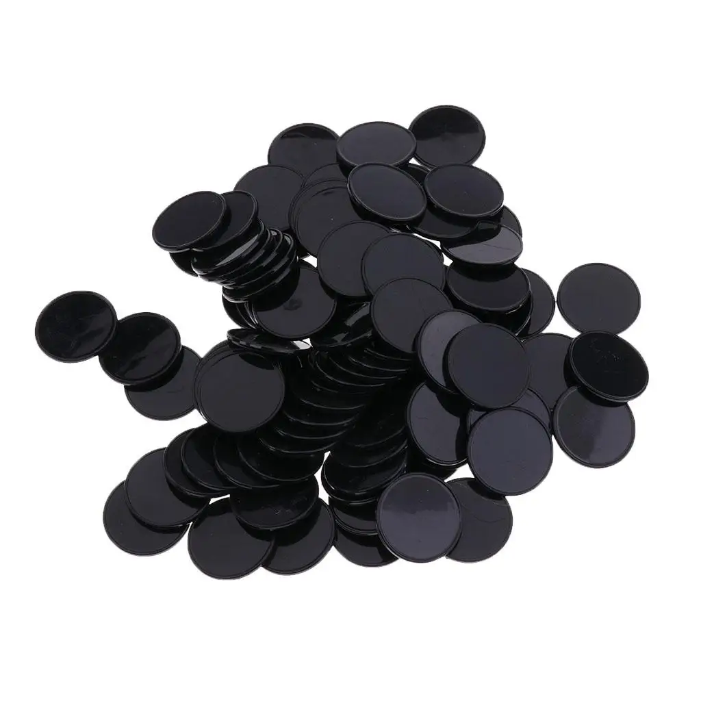 100x Children Educational Counting Bingo Chips Markers Games Black