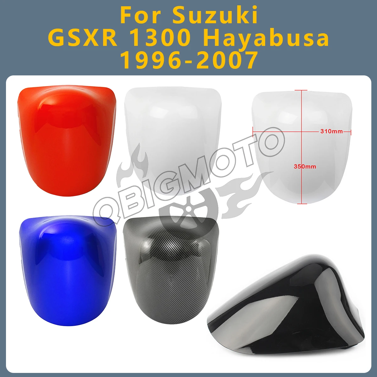Motorcycle Accessories Rear Passenger Cowl Tail Seat Back Cover Fairing Part For Suzuki GSXR 1300 Hayabusa 1996-2007 Rear Seat
