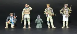 1:35 Ratio Die-cast Resin  Special Forces Soldiers 5 Figures Need To Be Assembled and Colored By Themselves