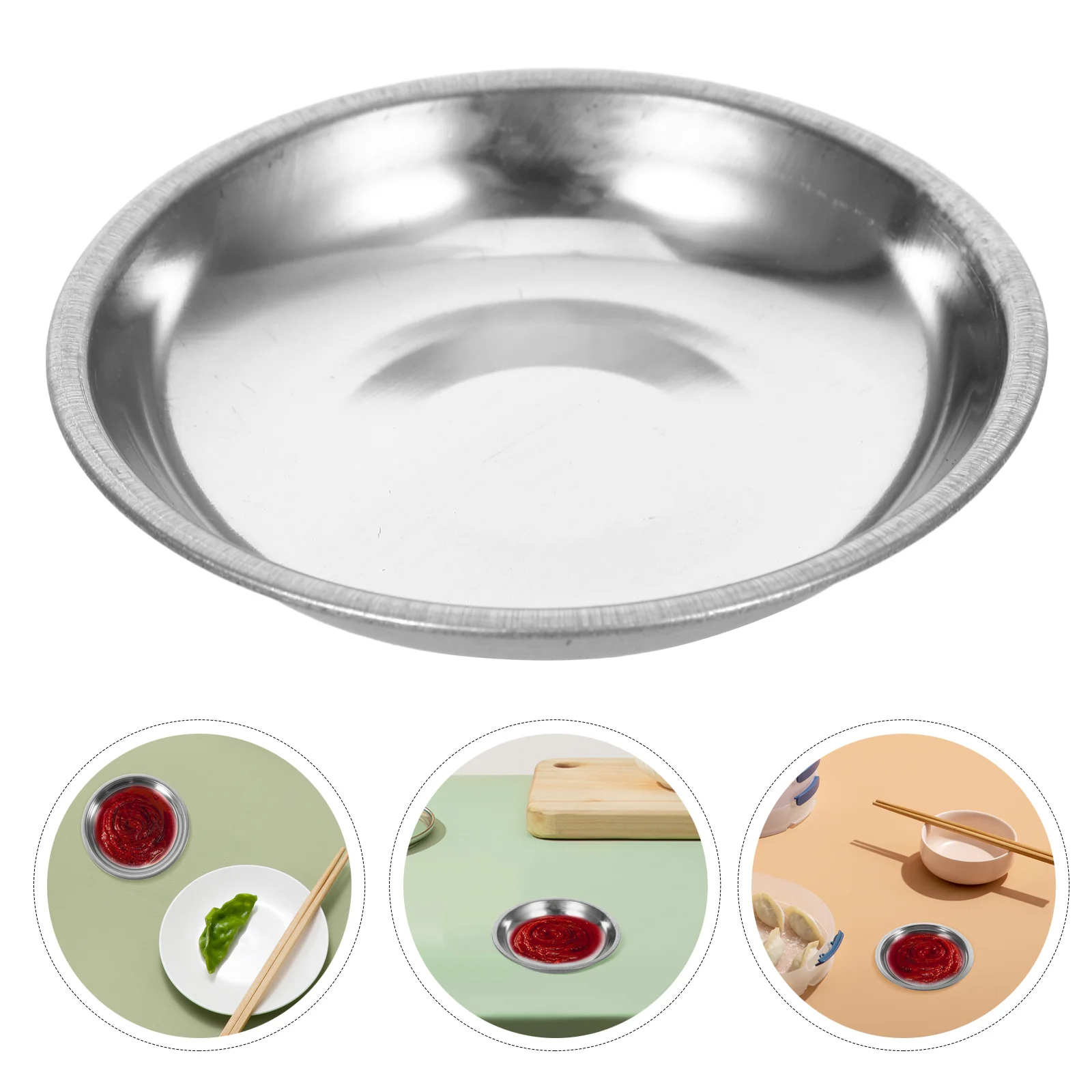 12 Pcs Sauce Dipping Bowl 304 Stainless Steel Dipping Cups Round Sauce Dishes 8/10ml Mini Reusable Seasoning Cups Dipping Cups