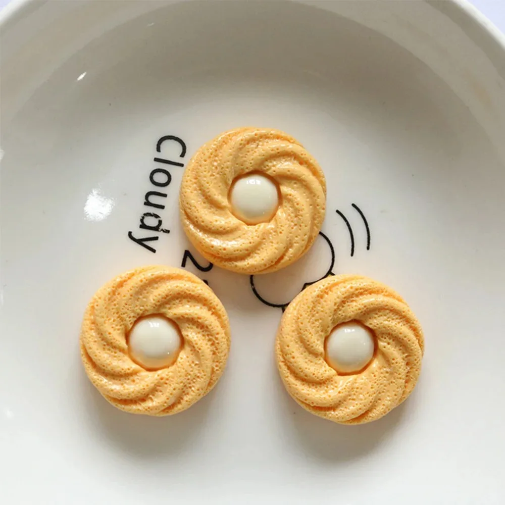8 Stück Miniatur-Harz-Cabochons mit flacher Rückseite aus der Cookie-Serie für Haarnadeln, Scrapbooking, DIY, Heimdekoration, Bastelzubehör – Detail 7