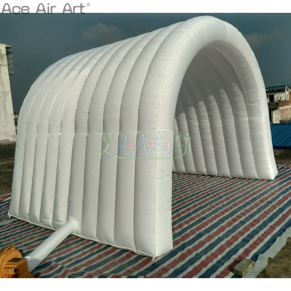 Namiot tunelowy dmuchany Oxford, mały, biały, na zamówienie, 3m D x 3m S x 210mm P, na imprezy, dostarczany przez Ace Air Art.