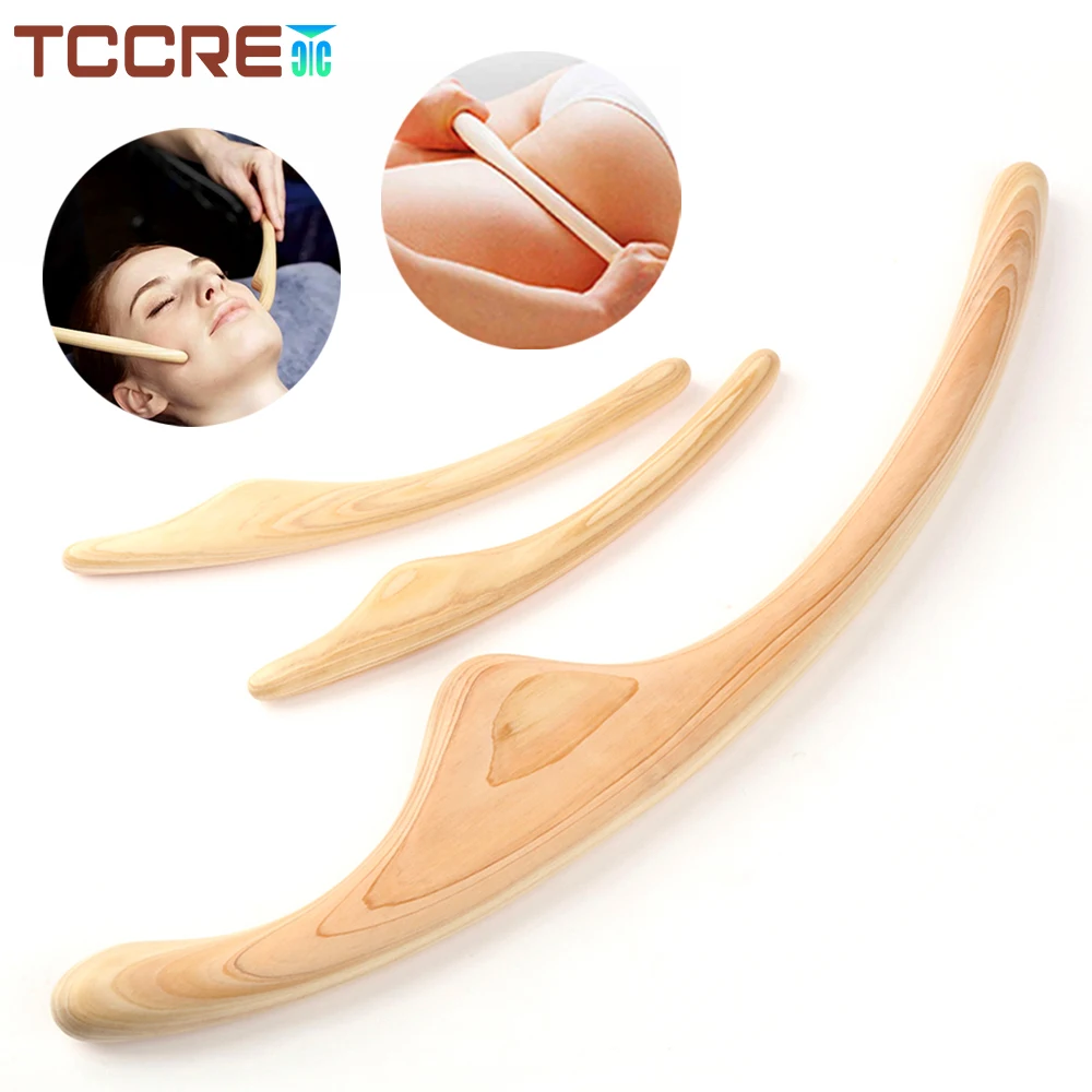 

Lymphatic Drainage Massager Wooden Gua Sha Scraper Body Acupressure Physical Therapy Tool Anti Cellulite Relieve Muscle Fatigue