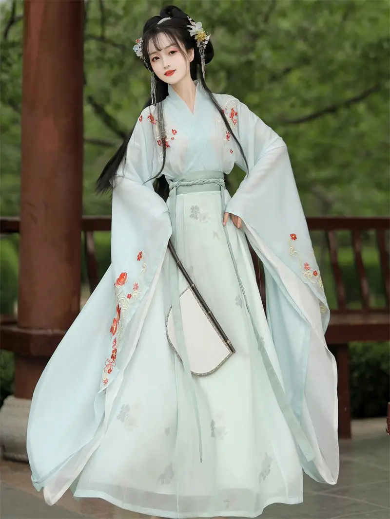 

Traditional Chinese Clothing Women's Hanfu Cross Collar Daily Commuting Spring and Summer Styles