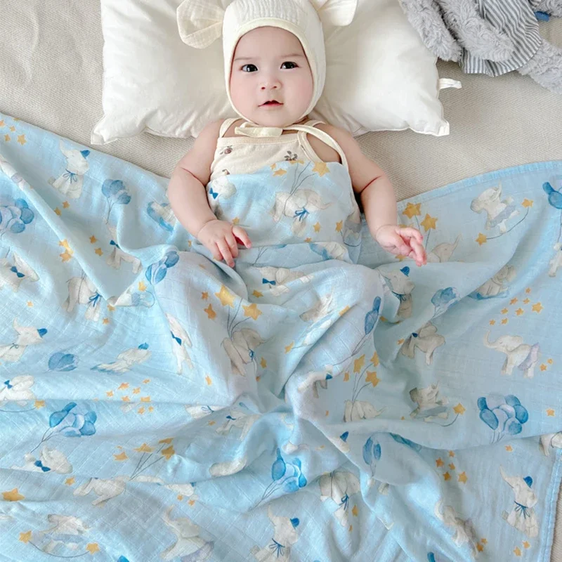 Newborns Baby Blanket Super Soft Bamboo Cotton Muslin Baby Swaddle Wrap Infant Stroller Nursing Cover Bath Towel For Baby