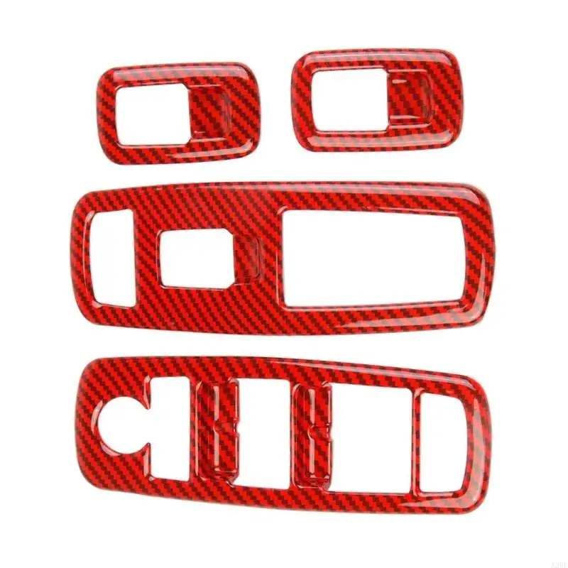 

Carbon Fiber Window Lift Trim Panel Cover Trim Automobile Replacement