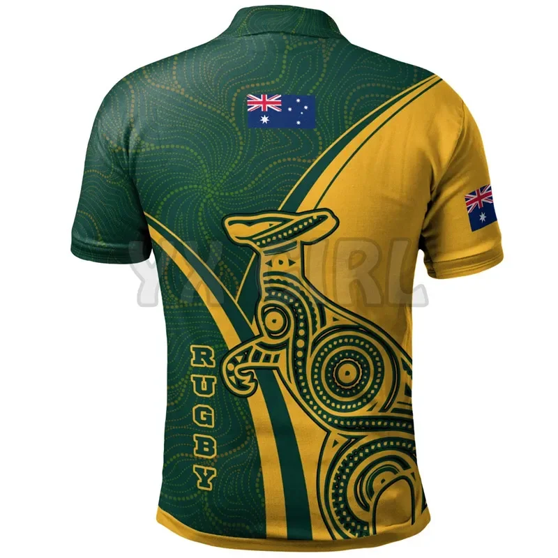 2024 Summer shirts women for men Wallabies Rugby Kangaroo & Aboriginal Patterns 3D printed Short sleeve t shirts Tops camisas