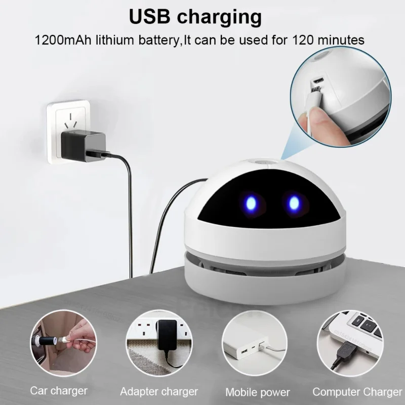 Desk Vacuum Cleaner Portable Mini Table Vacuum Cleaner  Office  Desktop Dust Sweeper Table Vacuum Cleaner Rechargeable