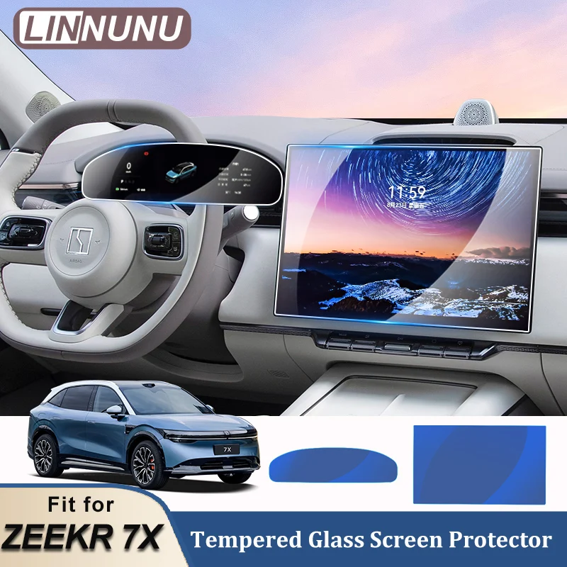 

Защитная пленка из закаленного стекла LINNUNU для ZEEKR 7X 2024 2025, автомобильная GPS-навигация, приборная панель, HD-пленка против царапин