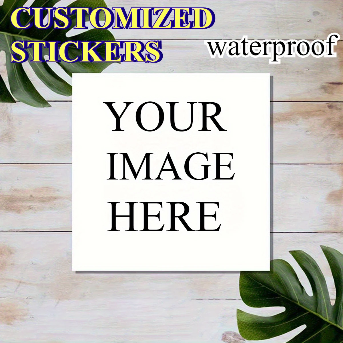 Picture 4: 100Pcs Custom Square Logo Stickers, Qr Code Stickers, White Background Suitable for Commercial Brands, Suitable for Birthdays, We