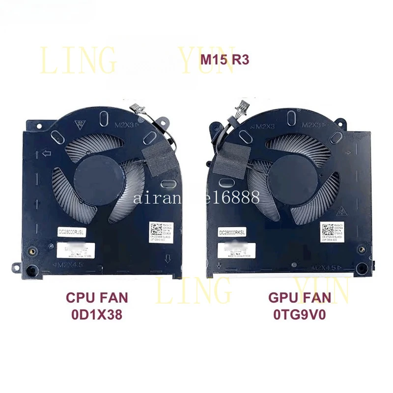 

Z 0D1X38 0TG9V0 CPU GPU Cooling Fans For Dell For Alienware M15 R3 M15 R4 Cooler