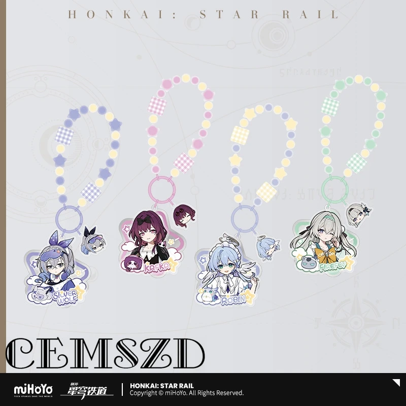 

[Genuine] miHoYo Game Honkai Star Rail Kafka Robin Cosplay Acrylic keychains Anime and Cartoon Chain Keychain Halloween Gifts