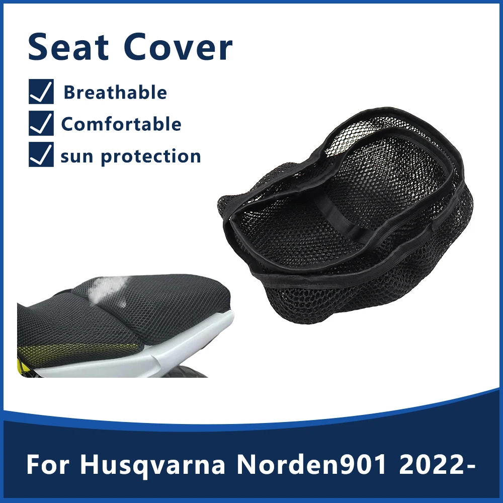 

For Husqvarna Norden901 2022 Motorcycle Seat Cover 3D Mesh Fabric Non-Slip Breathable Cushion Heat Insulation Scratch Protection