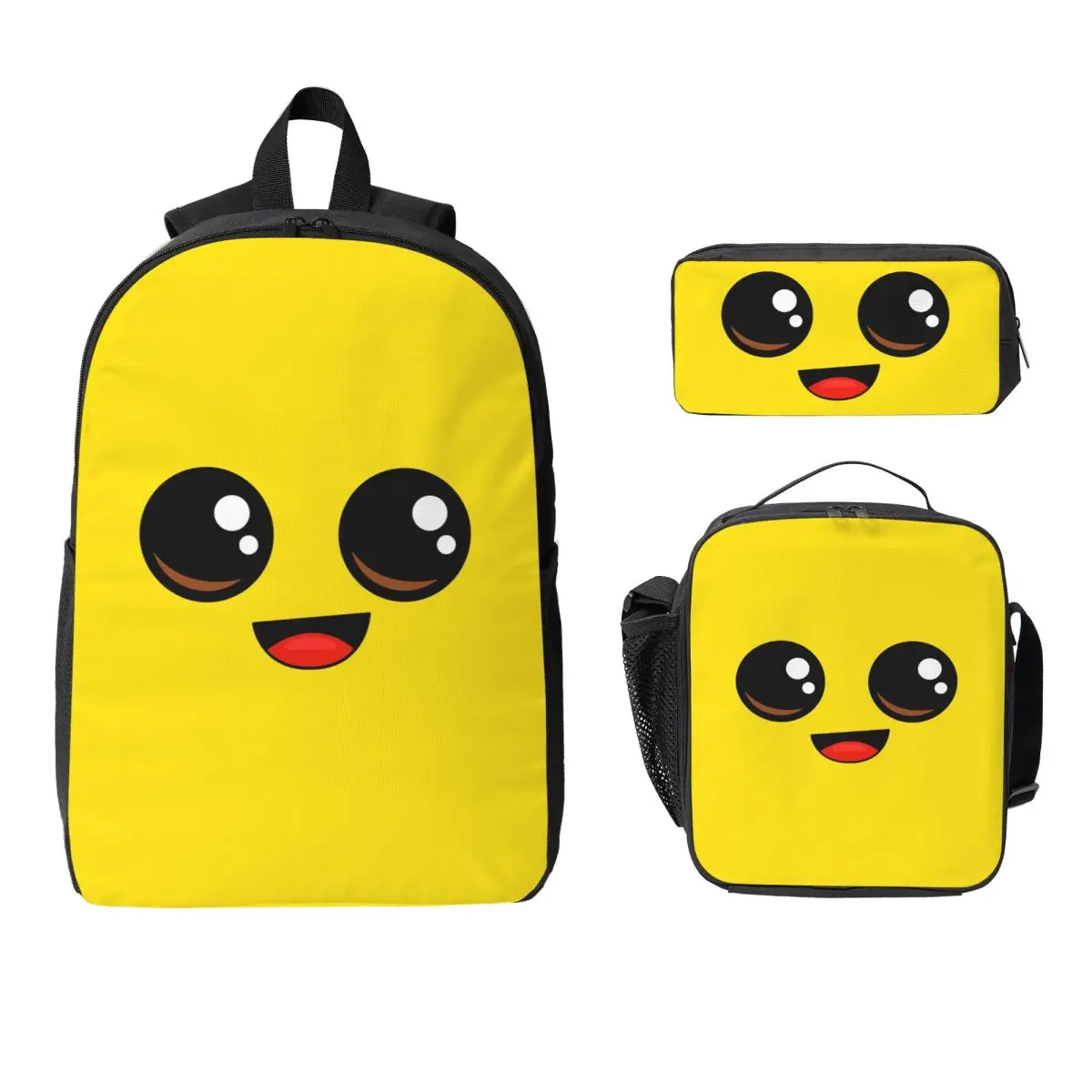Banana Peely Battle Royale Character Backpack Boys Girls BookBag School Bag Shoulder Bags 3ps Insulated Lunch Bag Pencil Case