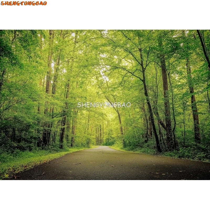 SHENGYONGBAO Forêt Tropicale Arbres Verts Plantes Feuilles Art Photographie Décors Accessoires Paysage Photo Studio Fond REL-01