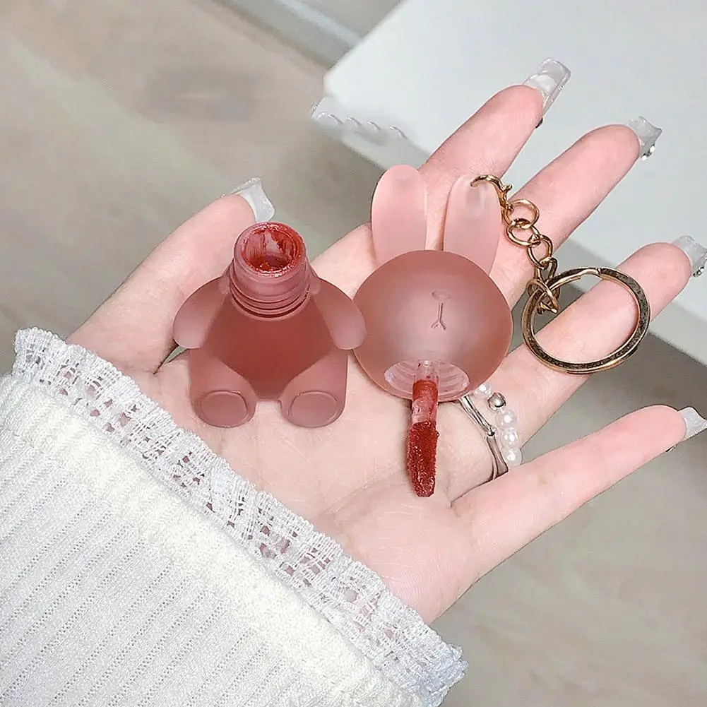 Matte Pulpy Lipstick For Cute Rabbit Shape Keychain Low Saturation Tone High Grade Pure Desire Naked Makeup Natural Lip Mak Z7B7