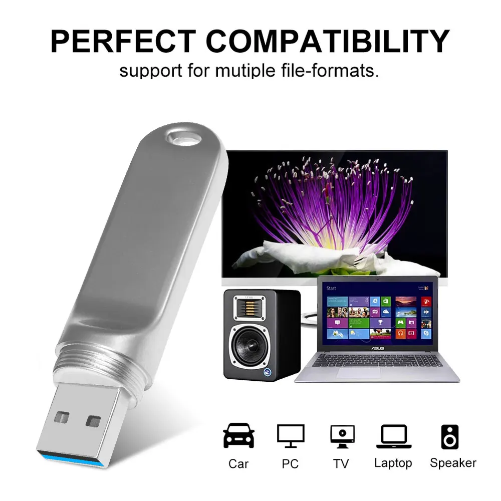 Unidad Flash USB 3,0, Pendrive de alta velocidad de 128GB, 64GB, 4GB, 32GB, resistente al agua