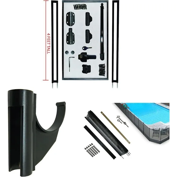 Kit de puerta de cierre automático, bricolaje por Life Saver, negro (paquete de 1)