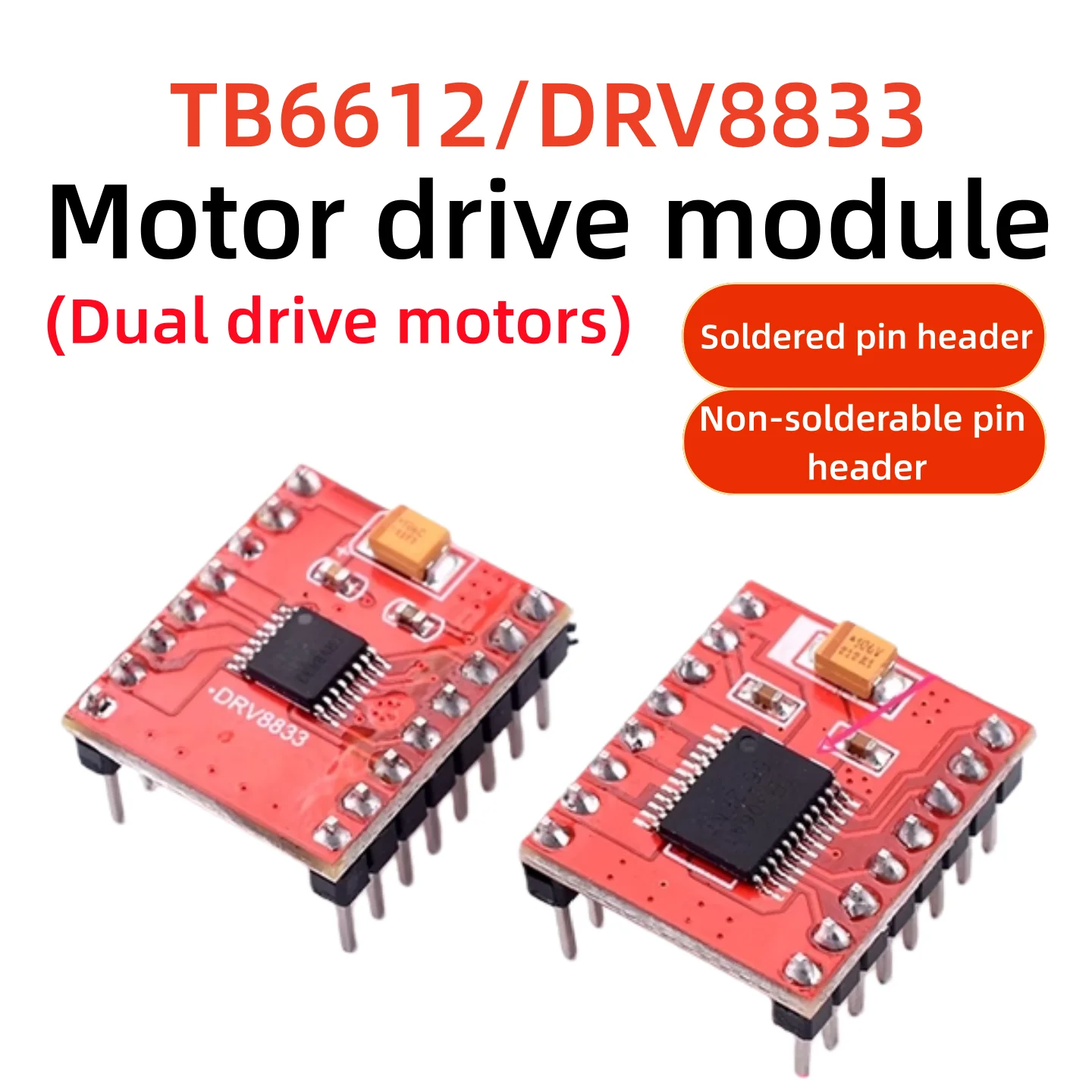 10-2 uds, TB6612 DRV8833 DRV8837 controlador de Motor Dual 1A TB6612FNG para microcontrolador Arduino mejor que L298N