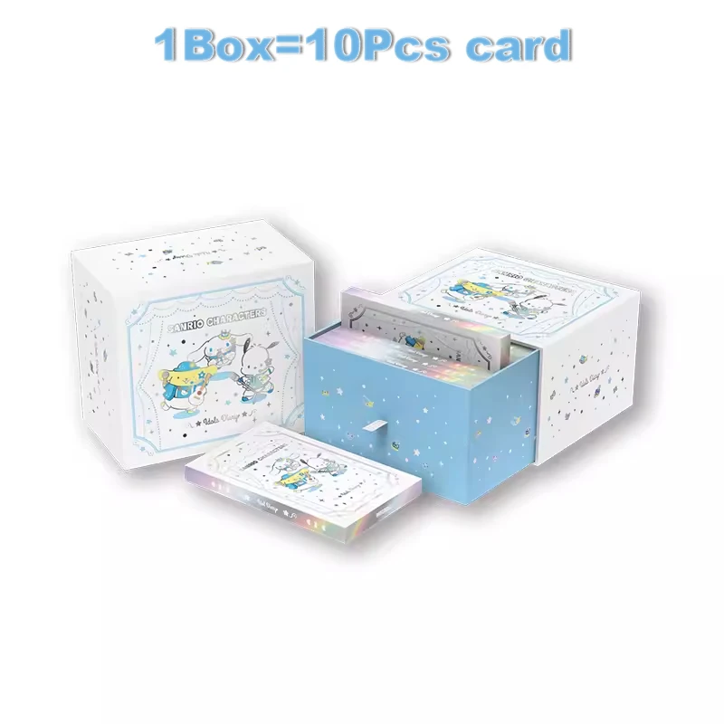 VANCARD\'S Sanrio-caja de refuerzo de tarjetas de diario para niñas, Hello Kitty Kuromi Melody, colección Linda, tarjetas comerciales, juguete,