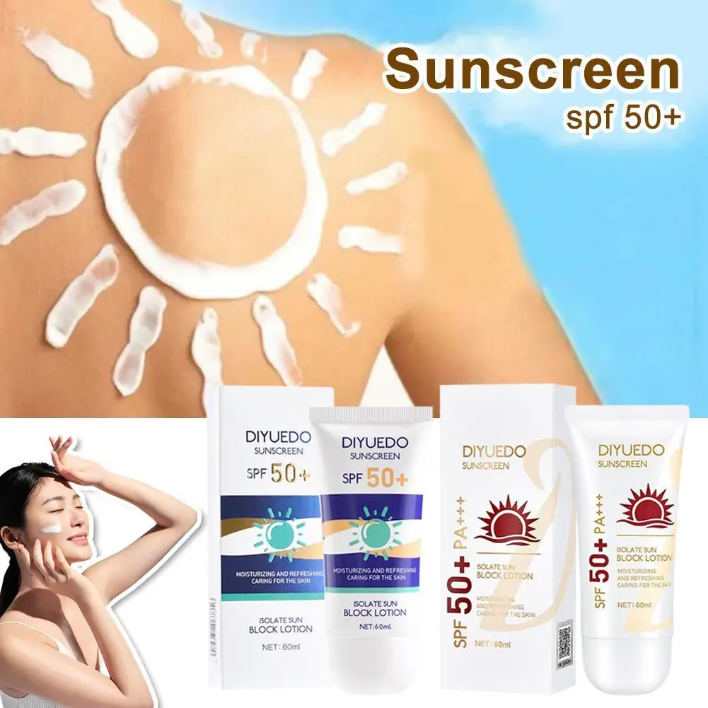 Spf 50+ Sunscreen For Face Body Sun Block Creams Sweat Proof Refreshing Non Greasy Solar Blocker Protector Sun Cream