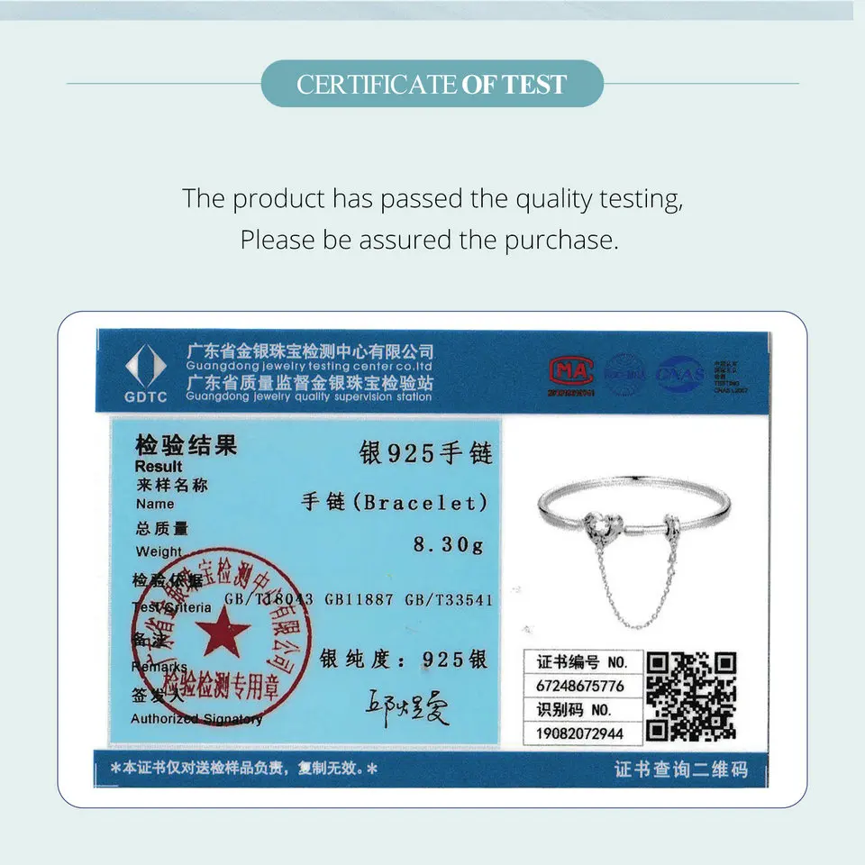 WOSTU Hot 925 Sterling Silver Retro Heart Bracelet Safty Chain DIY Bangle With Zircon for Women Date Wedding Party Jewelry Gift