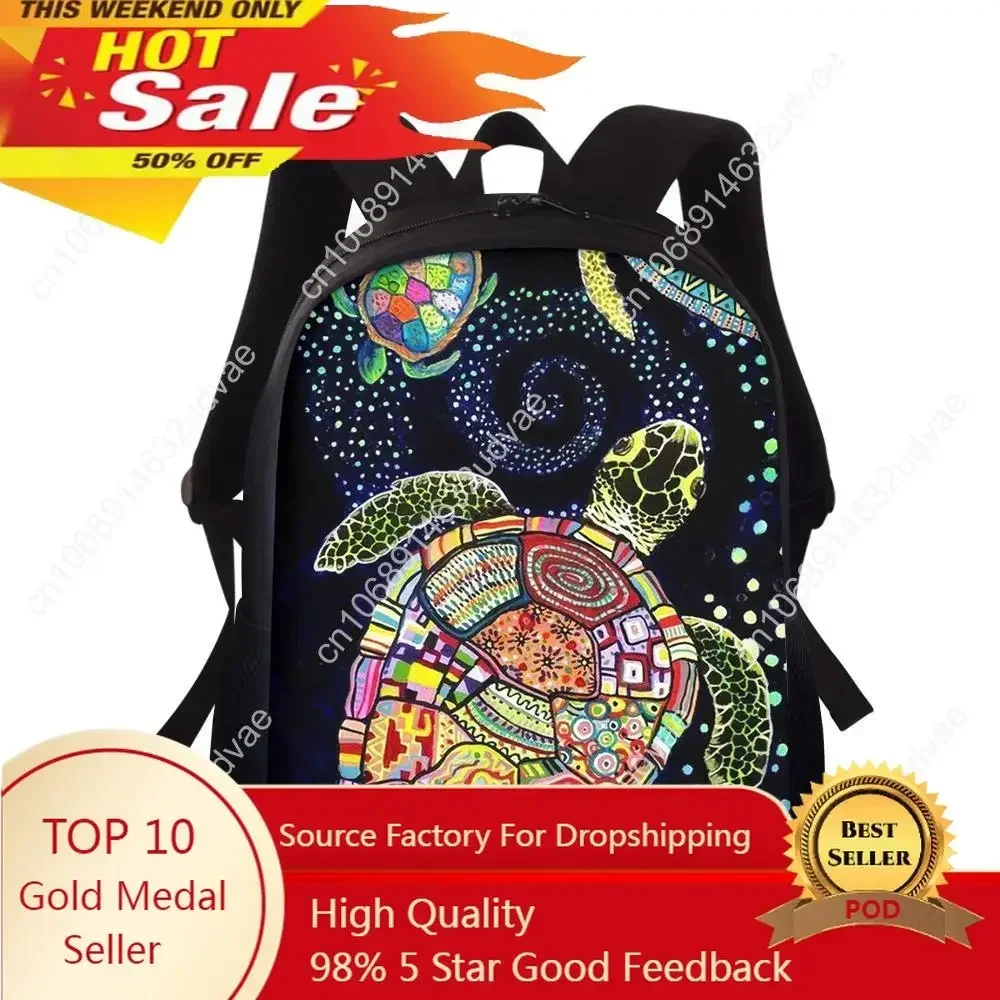 

Ocean Turtle Print Backpacks For Children Sea Creatures Unique Primary Elementary Kids School Bagpacks 3D Boys Girls Rucksack