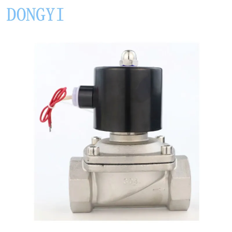 304 Stainless Steel Solenoid Valve Normally Closed 2W Water Valve DN50 DN65 AC220V DC24V DC12V