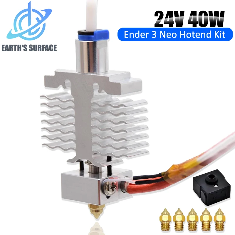 

3D Printer Part for Ender 3 Neo J-head Hotend Kit 24V 40W Ender 3 V2 Neo Ender 3 Max Neo Hotend Kit Heat Block Heater Thermistor