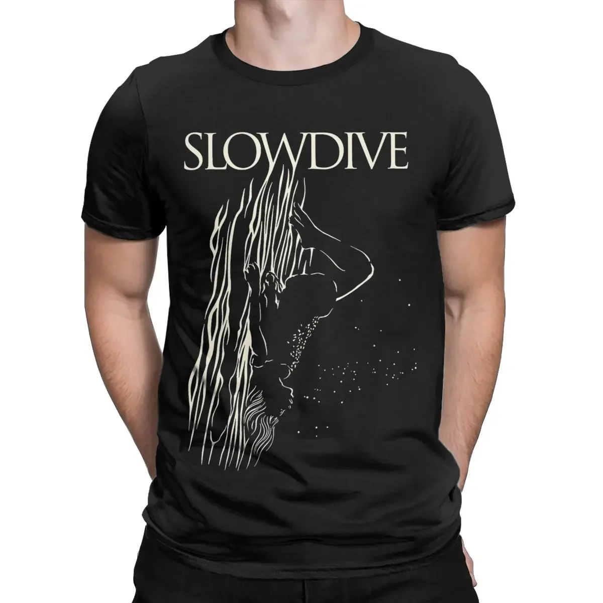 Men's Slowdive Band T Shirt 100% Cotton Clothing Novelty Short Sleeve Crew Neck Tees Summer T-Shirt