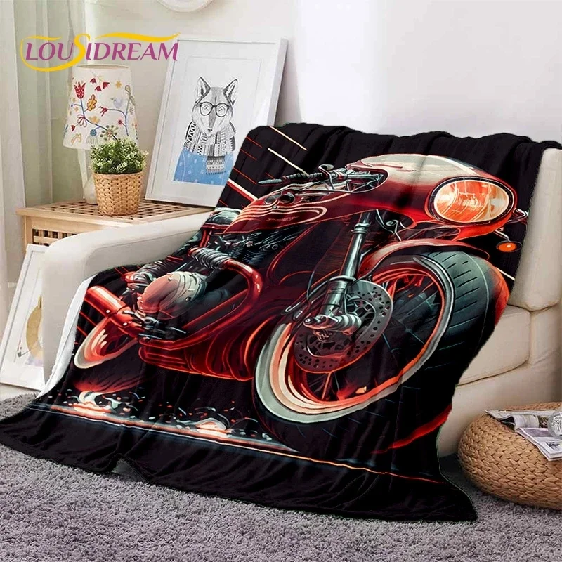 

Motocross Modern retro Motorcycle Soft Flannel Blanket for Bed Bedroom Sofa Picnic,Throw Blanket for Cover Outdoors Leisure Gift