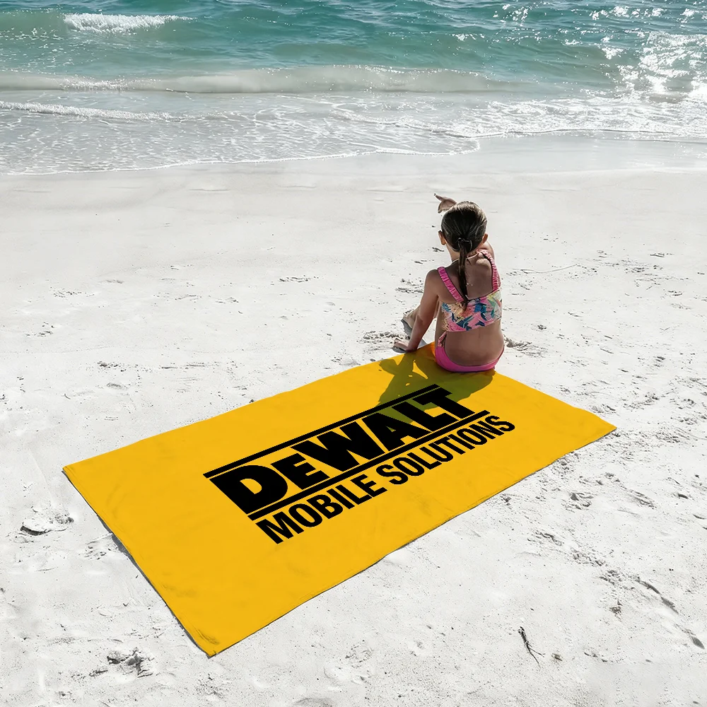 Tool Box D-DeWalt logo Towel Quick Dry Absorbent Beach Towel for Sports, Fitness, Swimming and Outdoor Activities