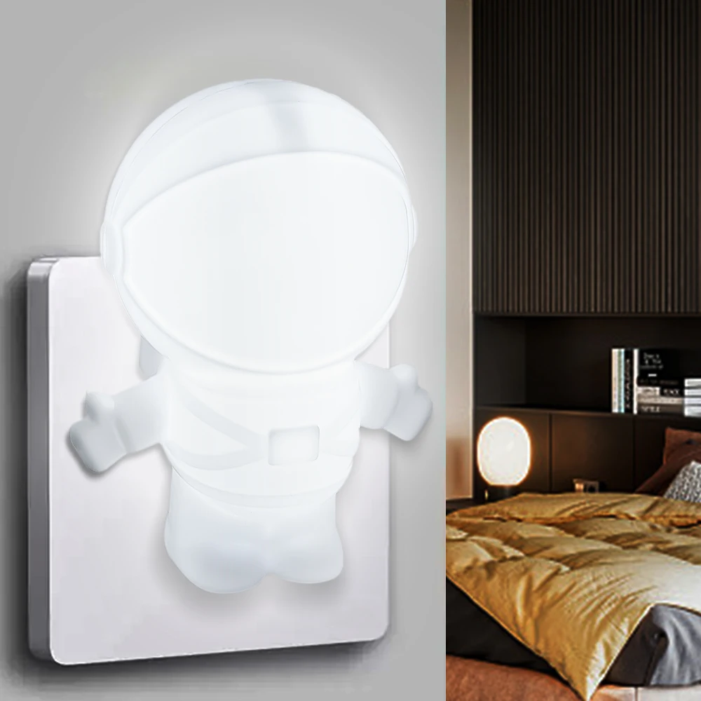 Astronaut LED Night Light Bedside Table Sleep Lamp US Plug Night Lights Children Bedroom Home Decor Energy Saving Space Lamps