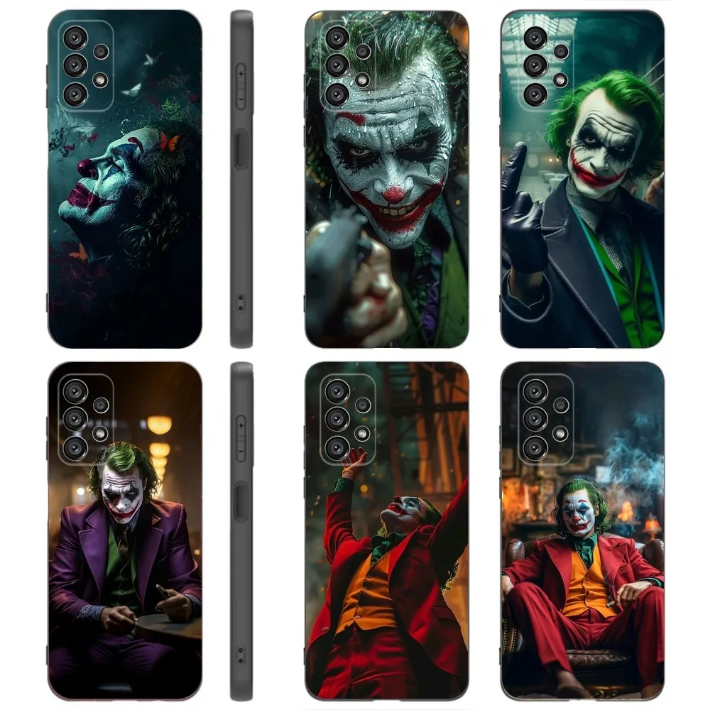 Cartoon J-Jokers C- Clown  Phone Case For Samsung Galaxy A91,A80,A73,A72 ,A71,A53A52,A32 ,A31A22,A21s,A20,Black Cover