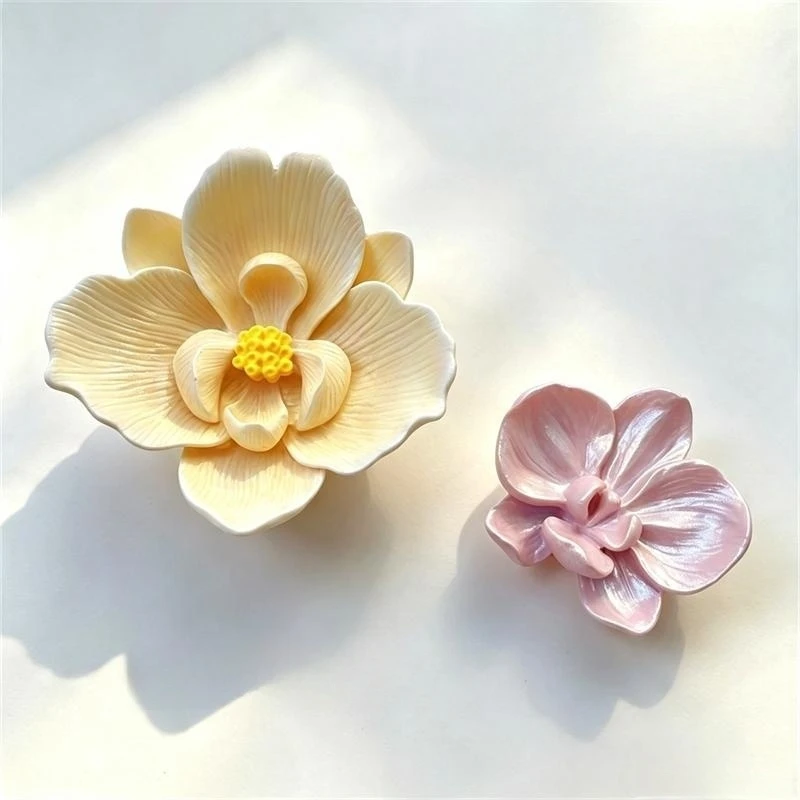 3D Butterfly Orchid Silicone Mold Flower Mould For Aroma Plaster Plaster Epoxy Resin Craft Scented Wax Candle Molds