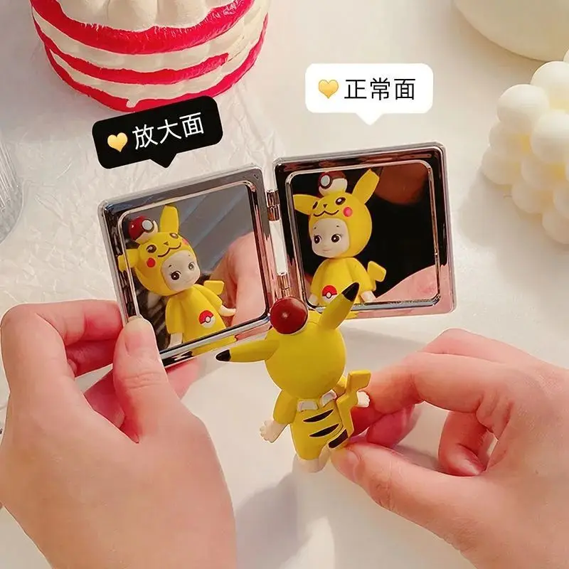 Hello Kitty Makeup Mirror Cartoon Anime Mini Portable Small Mirror Folding Mirror Makeup Mirror Birthday Christmas Gift