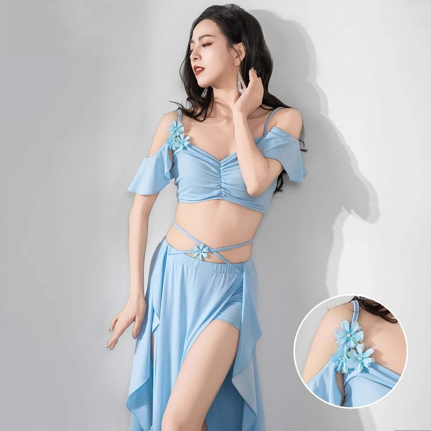 ชุดเครื่องแต่งกายเต้นรําท้อง - การออกแบบกลีบฤดูร้อนชุดฝึกเต้นโอเรียนเต็ลและชุดชั้นเรียนและกลุ่ม