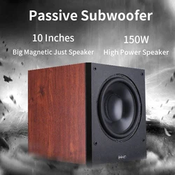 High Power 8-12 Inch Subwoofer Passive HiFi Wooden Subwoofer Home Theater Home Audio Echo Gallery TV Computer Stage Speakers