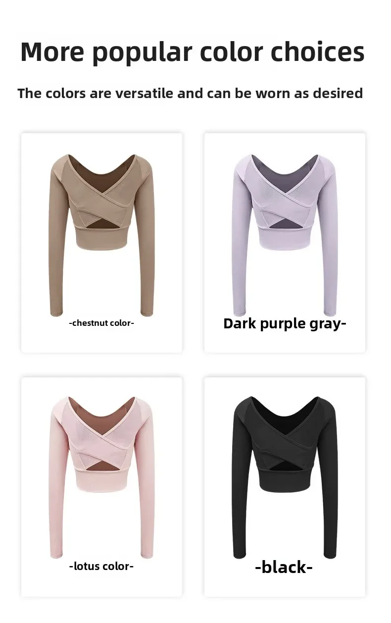 Atmungsaktives Mesh-Langarmshirt für Damen, Yoga-Fitness-Oberteil mit schönem Rückendesign, schnelltrocknend, ideal für Yoga-Shirts – Detail 5