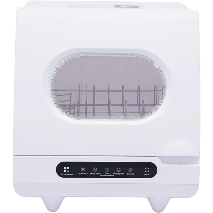 غسالة أطباق محمولة على سطح الطاولة مع ذراع رش دوار 360 درجة للتنظيف العميق بمفتاح واحد يبدأ الغسيل السريع في دقائق مدمجة فقط