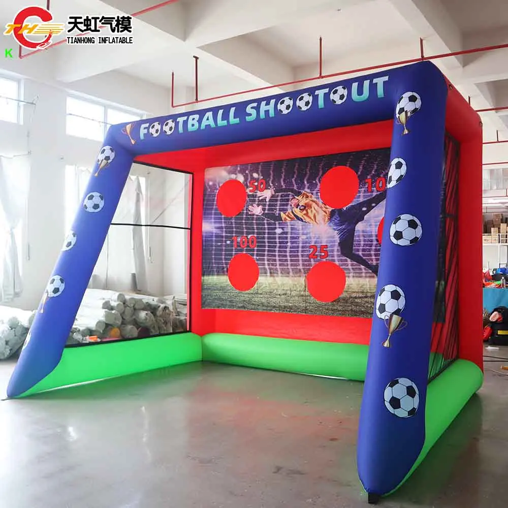 

4x3x2.5mH Inflatable Soccer Shooting Game Inflatable Football Goal Stand Carnival Game Toys for Children