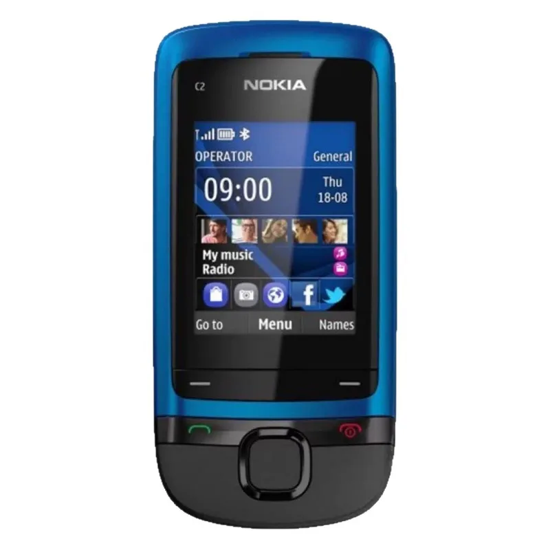 Nokia C2-05 Quad-band GSM non-smart slider Bluetooth mobile music function mobile phone for the elderly and students