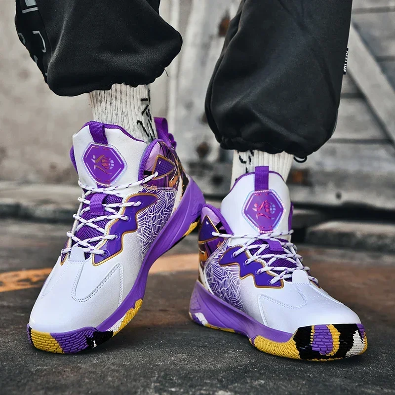 

2024 New Men's Basketball Shoes Cushion Anti Slip Sports Shoes Fitness Training Shoes Male Basketball Boots Basket Sneakers