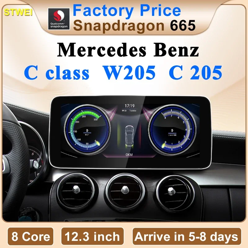 Factory Price Android AUTO Carplay For Mercedes Benz C Class W205 S205 Intelligent Vehicle System Automotive Multimedia Screen