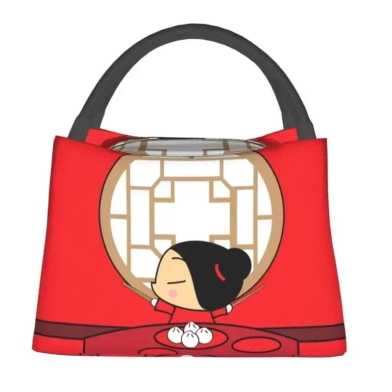 Pucca Insulated Lunch Bags for School Office Cartoon Character Leakproof Cooler Thermal  Box Women